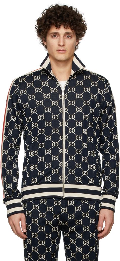 mens gucci jacquard jacket|gg jacquard cotton jacket.